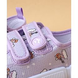 Cute Walk by Babyhug Casual Shoes with Velcro Closure & Teddy Print - Pink