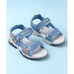 Cute Walk by Babyhug Sandals With Text Design & Velcro Closure - Blue