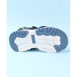 Cute Walk by Babyhug Sandals With Text Design & Velcro Closure - Navy Blue