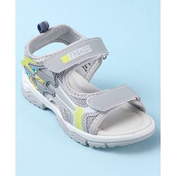 Cute Walk by Babyhug Sandals With Text Design & Velcro Closure - Navy Blue