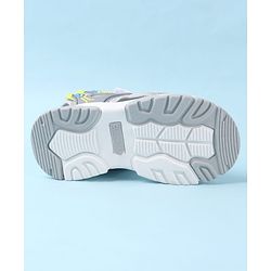 Cute Walk by Babyhug Sandals With Text Design & Velcro Closure - Navy Blue