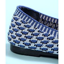 Cute Walk by Babyhug Slip On Ballerina With Design - Blue