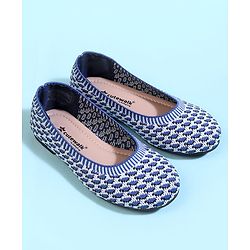Cute Walk by Babyhug Slip On Ballerina With Design - Blue