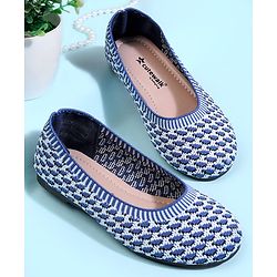 Cute Walk by Babyhug Slip On Ballerina With Design - Blue