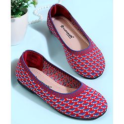 Cute Walk by Babyhug Slip On Ballerina With Design - Blue
