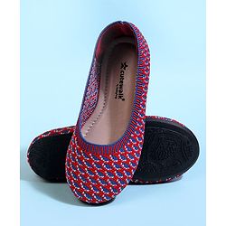 Cute Walk by Babyhug Slip On Ballerina With Design - Blue