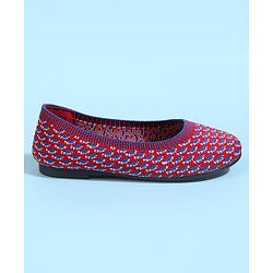 Cute Walk by Babyhug Slip On Ballerina With Design - Blue