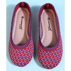 Cute Walk by Babyhug Slip On Ballerina With Design - Blue