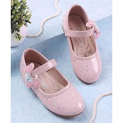 Cute Walk by Babyhug Velcro Closure Ballerina With Butterfly Applique - Pink