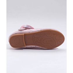 Cute Walk by Babyhug Velcro Closure Ballerina With Butterfly Applique - Pink