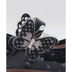 Cute Walk by Babyhug Velcro Closure Ballerina With Butterfly Applique - Pink