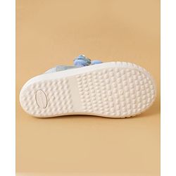 Cute Walk by Babyhug Casual Shoes with Velcro Closure And Sequin Flower Design - Blue