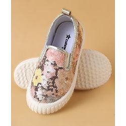 Cute Walk by Babyhug Casual Shoes With Sequin Detailing - Golden
