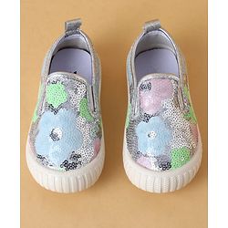 Cute Walk by Babyhug Casual Shoes With Sequin Detailing - Golden