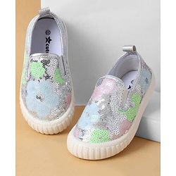 Cute Walk by Babyhug Casual Shoes With Sequin Detailing - Golden