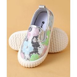 Cute Walk by Babyhug Casual Shoes With Sequin Detailing - Golden