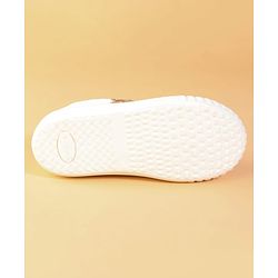 Cute Walk by Babyhug Lace Up Casual Shoes With Star Applique - Golden