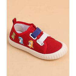 Cute Walk by Babyhug Slip On Casual Shoes With Dino Print - Red