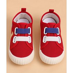 Cute Walk by Babyhug Slip On Casual Shoes With Dino Print - Red