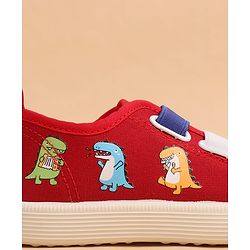 Cute Walk by Babyhug Slip On Casual Shoes With Dino Print - Red