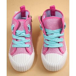 Cute Walk by Babyhug Casual Shoes with Zip Closure & Unicorn Applique - Pink