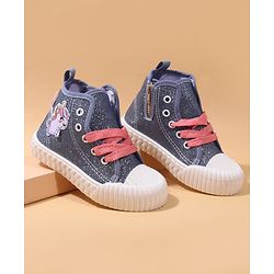 Cute Walk by Babyhug Casual Shoes with Zip Closure & Unicorn Applique - Pink