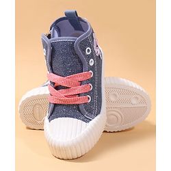 Cute Walk by Babyhug Casual Shoes with Zip Closure & Unicorn Applique - Pink