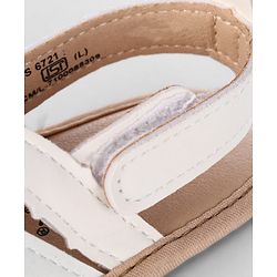 Cute Walk by Babyhug Booties with Velcro Closure - White