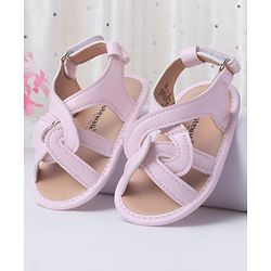 Cute Walk by Babyhug Velcro Closure Striped Booties - Pink