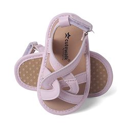 Cute Walk by Babyhug Velcro Closure Striped Booties - Pink