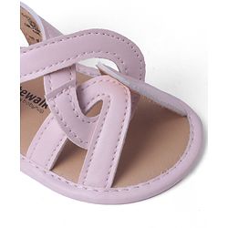 Cute Walk by Babyhug Velcro Closure Striped Booties - Pink