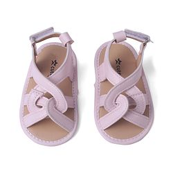 Cute Walk by Babyhug Velcro Closure Striped Booties - Pink