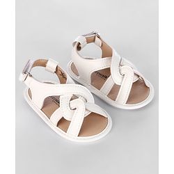 Cute Walk by Babyhug Velcro Closure Striped Booties - Pink