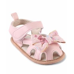 Cute Walk by Babyhug Booties With Floral Embroidery - Pink