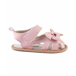 Cute Walk by Babyhug Booties With Floral Embroidery - Pink