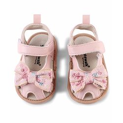 Cute Walk by Babyhug Booties With Floral Embroidery - Pink