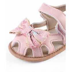 Cute Walk by Babyhug Booties With Floral Embroidery - Pink