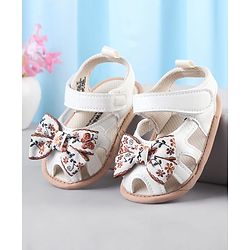 Cute Walk by Babyhug Booties With Floral Embroidery - Pink
