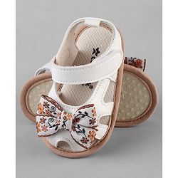 Cute Walk by Babyhug Booties With Floral Embroidery - Pink