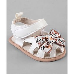 Cute Walk by Babyhug Booties With Floral Embroidery - Pink