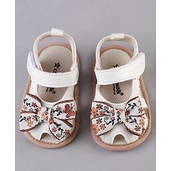 Cute Walk by Babyhug Booties With Floral Embroidery - Pink