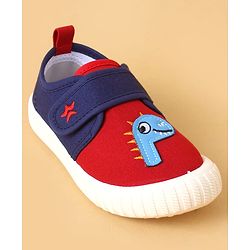 Cute Walk by Babyhug Casual Shoes with Velcro Closure & Dino Applique - Green