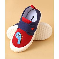 Cute Walk by Babyhug Casual Shoes with Velcro Closure & Dino Applique - Green