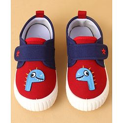 Cute Walk by Babyhug Casual Shoes with Velcro Closure & Dino Applique - Green