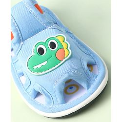 Cute Walk by Babyhug Sandals With Velcro Closure & Dino Applique - Navy Blue