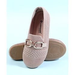Cute Walk by Babyhug Slip On Solid Ballerina - Beige
