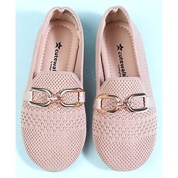 Cute Walk by Babyhug Slip On Solid Ballerina - Beige