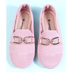 Cute Walk by Babyhug Slip On Solid Ballerina - Beige