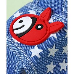 Cute Walk by Babyhug Velcro Closure Sandals with Star Print & Horse Applique - Light Blue