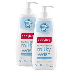 Babyhug Milk Protein Formula Daily Head To Toe Milky Wash No Tear Formula For Newborn Baby 2 In 1 Shampoo & Body Wash - 100 ml